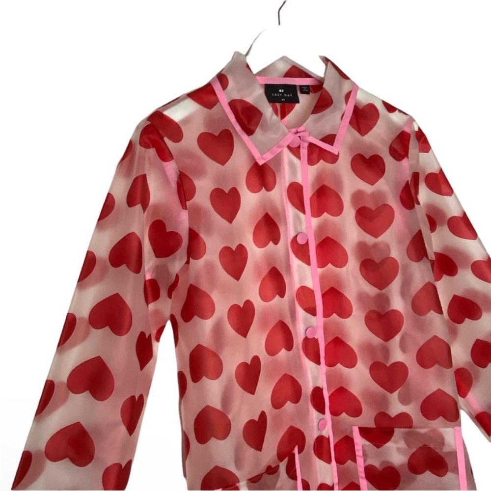 Lazy Oaf Heart Rain Coat *oversized - Picture 5 of 6